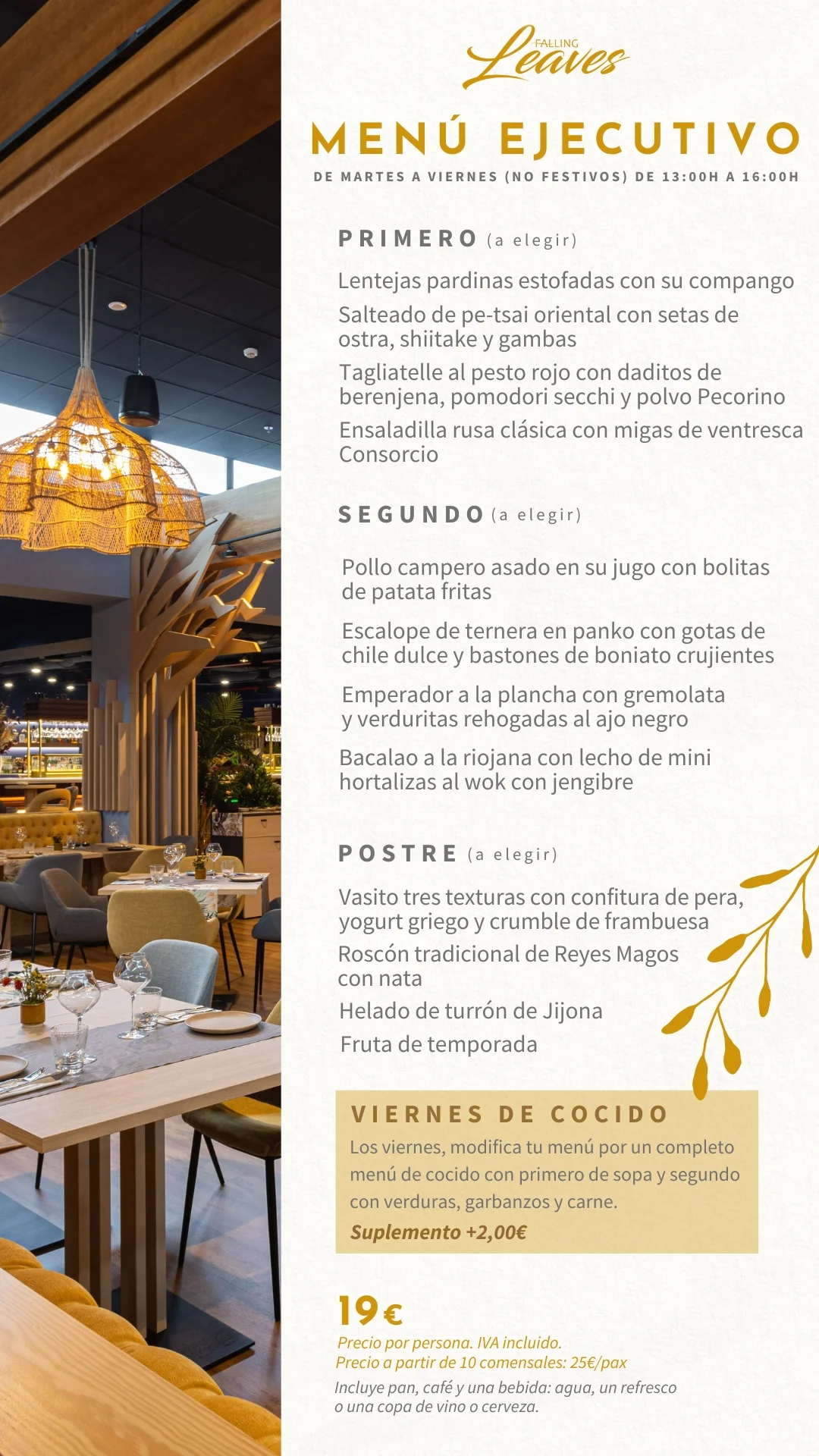 Tradición y vanguardia fusionadas en nuestro menú ejecutivo